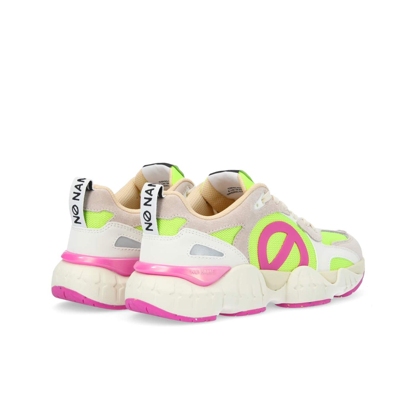 KRAZEE RUNNER W - SUEDE/REC.KNIT - NUDE/FLUO YELLOW